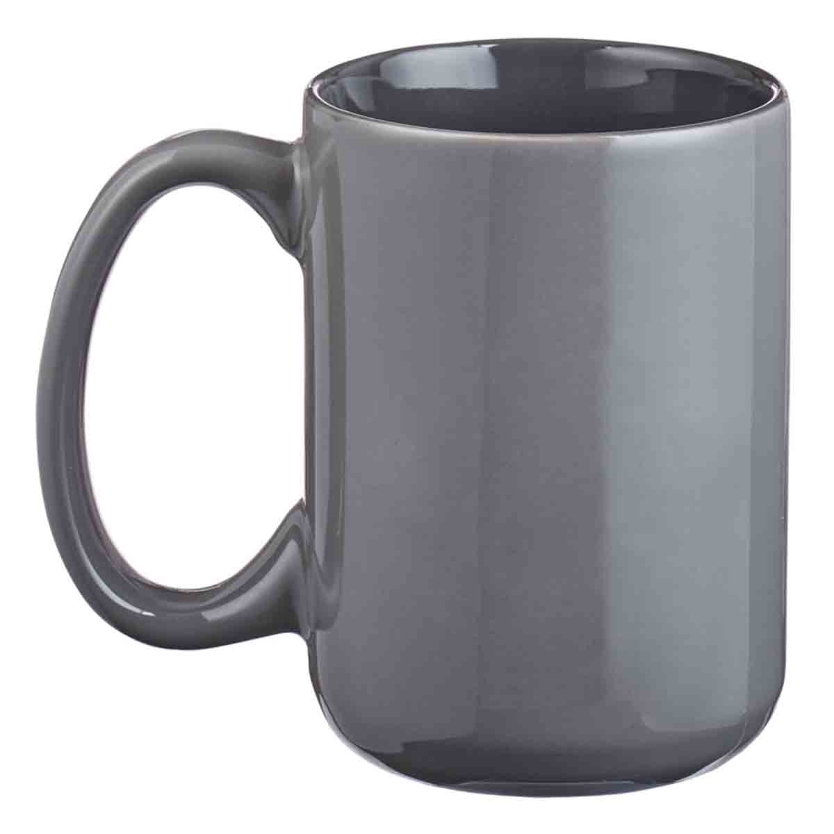 1220000130159_back Be Strong & Courageous Grey Ceramic Mug Joshua 1:9 - Image 2