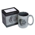 Be Strong & Courageous Grey Ceramic Mug Joshua 1:9 - Image 3