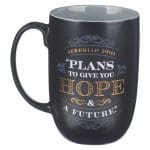 Plans To Give You Hope And A Future Black And Grey Ceramic Mug - Jer 29:11 - Image 2