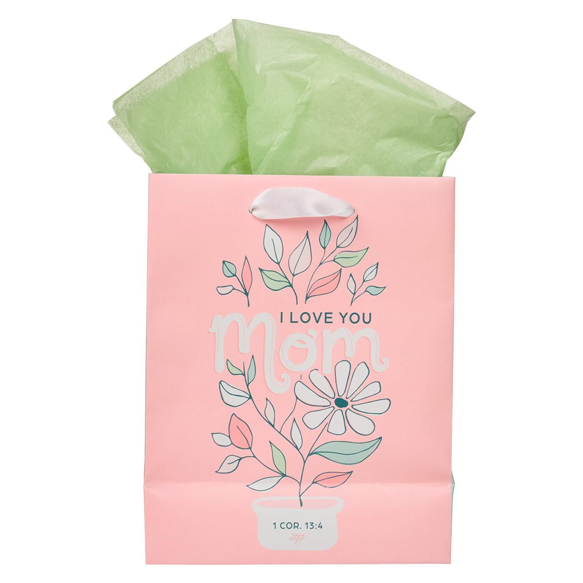 1220000323124_back I Love You Mom Medium Gift Bag with Gift Tag - Image 2