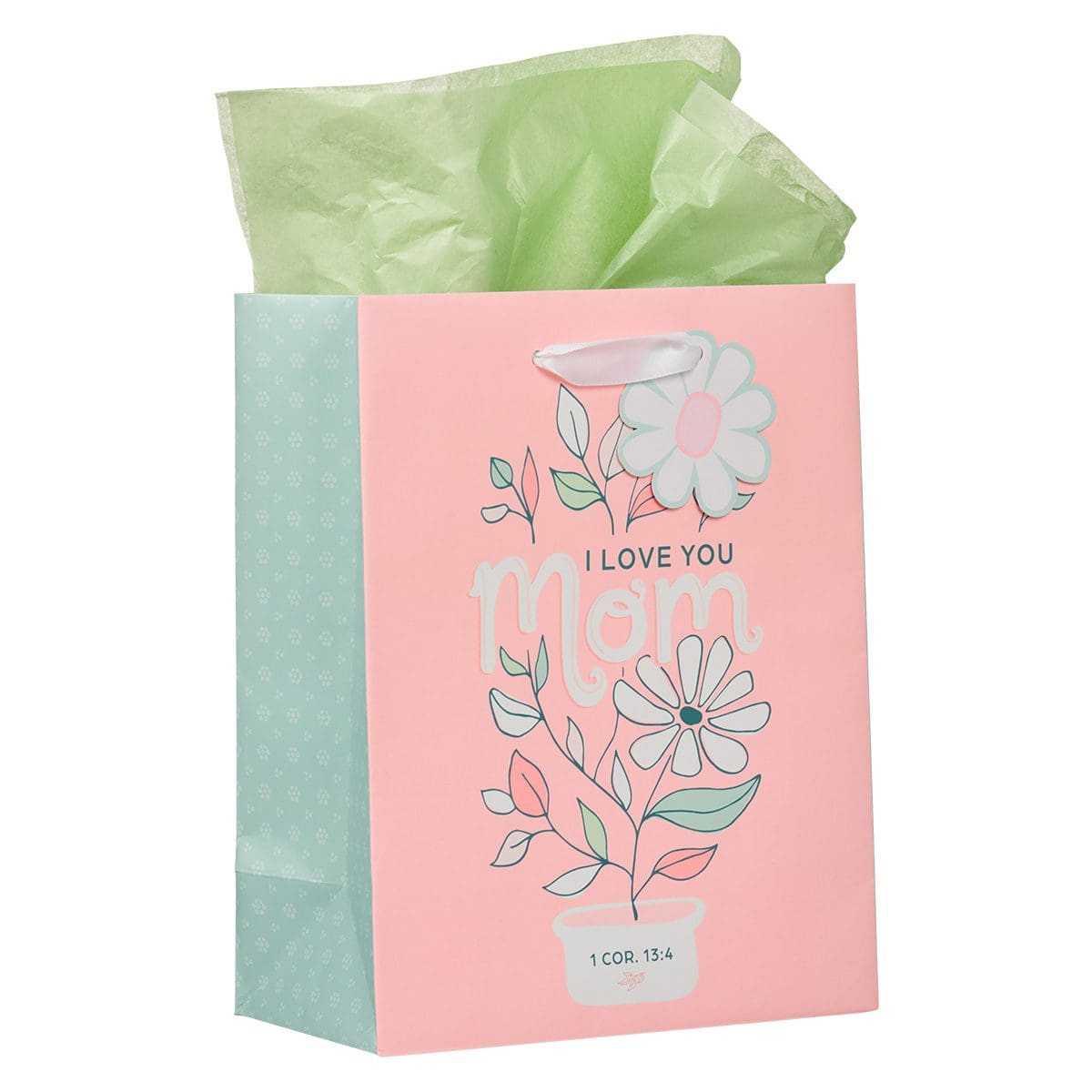 1220000323124_feature1 I Love You Mom Medium Gift Bag with Gift Tag - Image 3