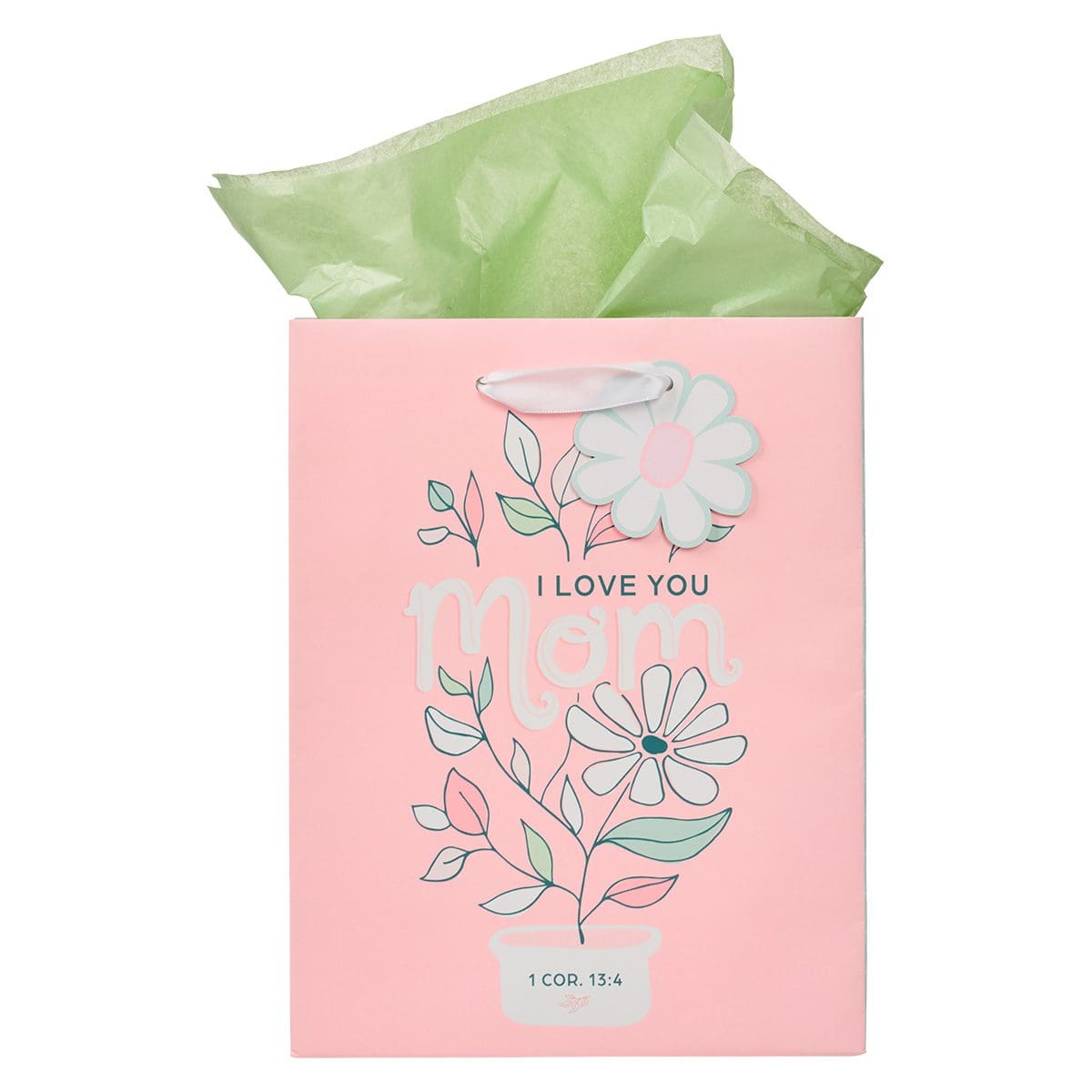 1220000323124_front I Love You Mom Medium Gift Bag with Gift Tag - Image 1
