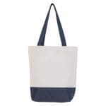 Pawsome Mom White & Grey Dog Canvas Tote Bag - Image 2