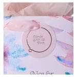 Never Give Up Ever Pink Petals Medium Gift Bag with Gift Tag - Image 5
