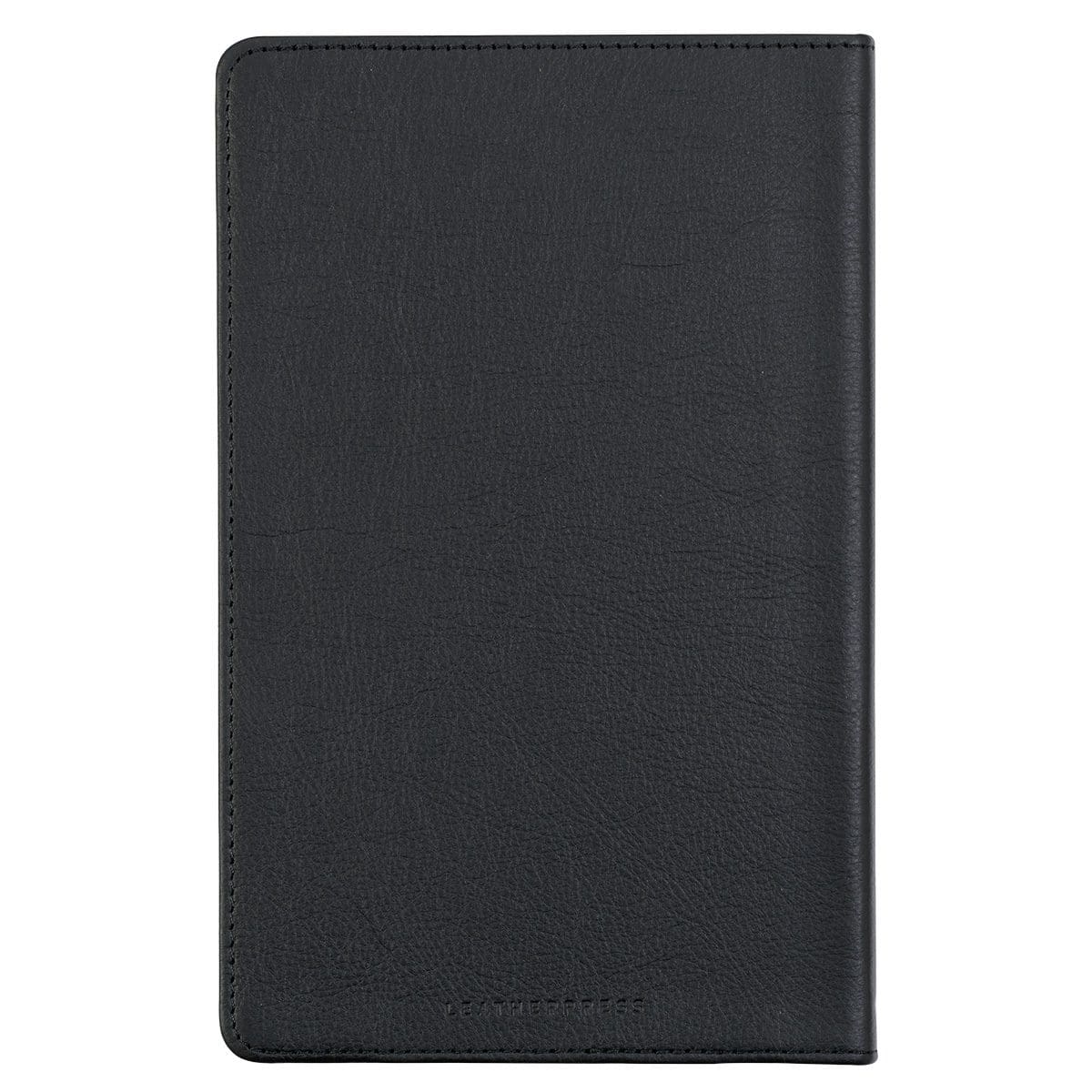 1230000122009_back Leatherpress Tuxedo Black Large Genuine African Leather Journal - Image 2
