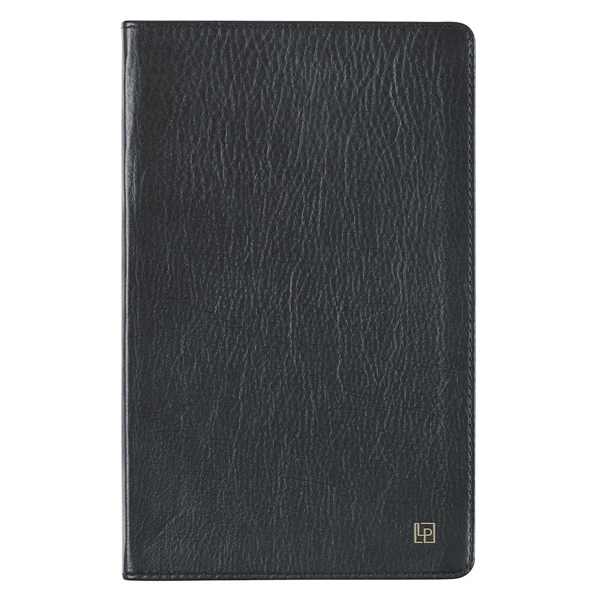 1230000122009_front Leatherpress Tuxedo Black Large Genuine African Leather Journal - Image 1