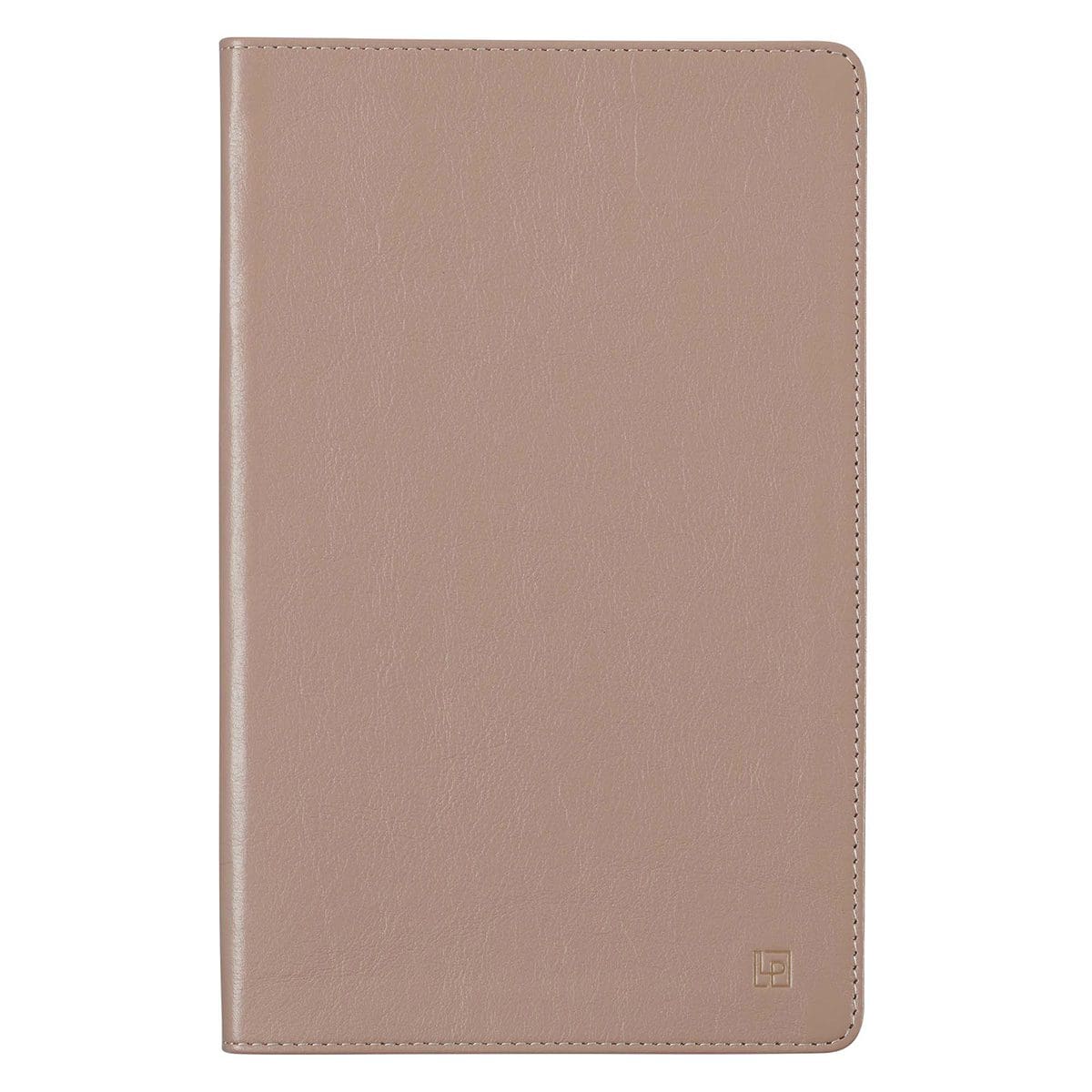 1230000122023_front Leatherpress Oyster Gray Large Genuine African Leather Journal - Image 1