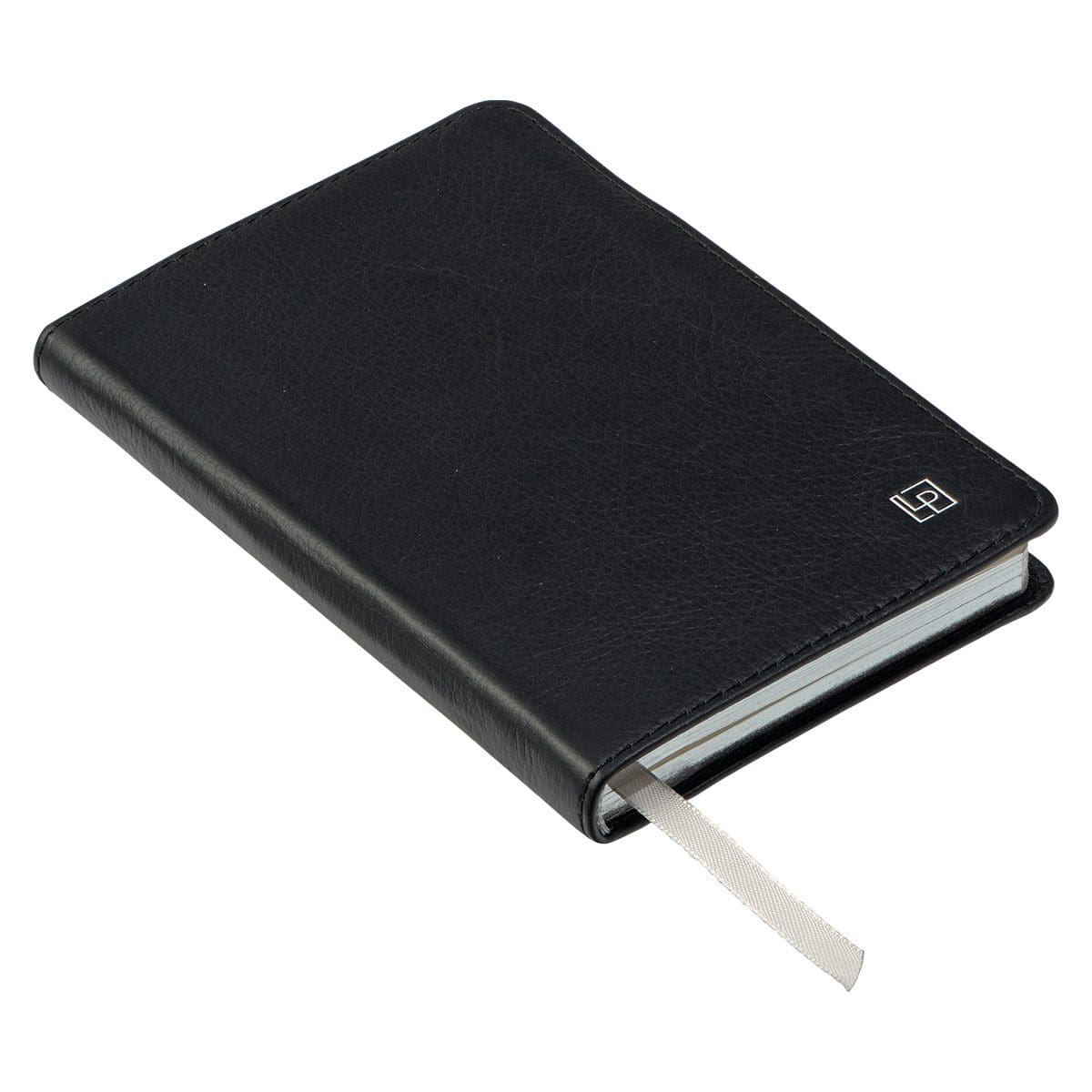 1230000122078_feature1 Leatherpress Tuxedo Black Genuine African Leather Pocket Journal - Image 3