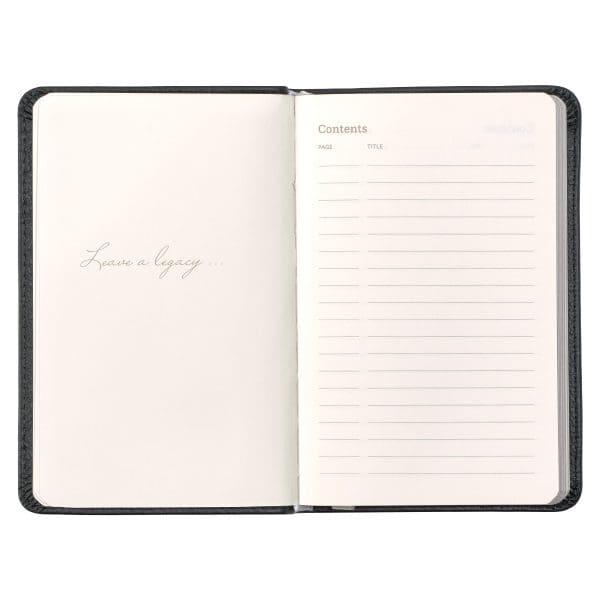 Leatherpress Tuxedo Black Genuine African Leather Pocket Journal - Image 4