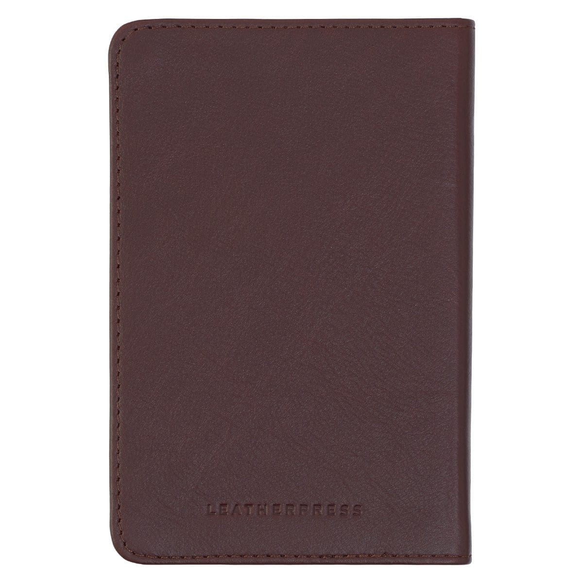 1230000122085_back Leatherpress Cacao Brown Genuine African Leather Pocket Journal - Image 2