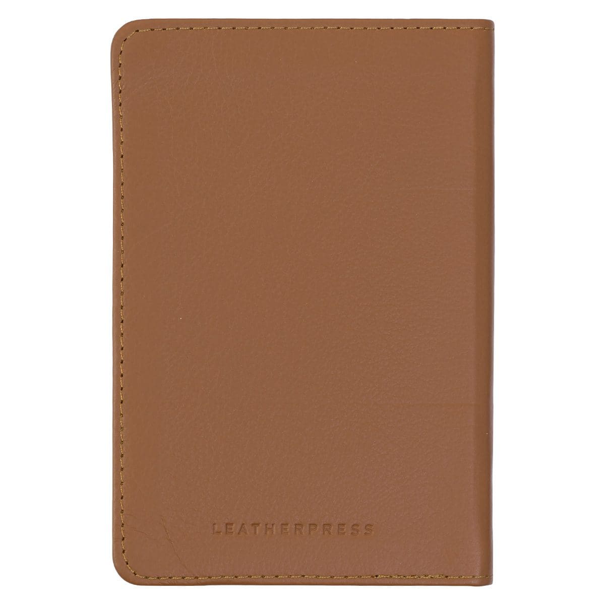1230000122092_back Leatherpress Biscotti Tan Genuine African Leather Pocket Journal - Image 2