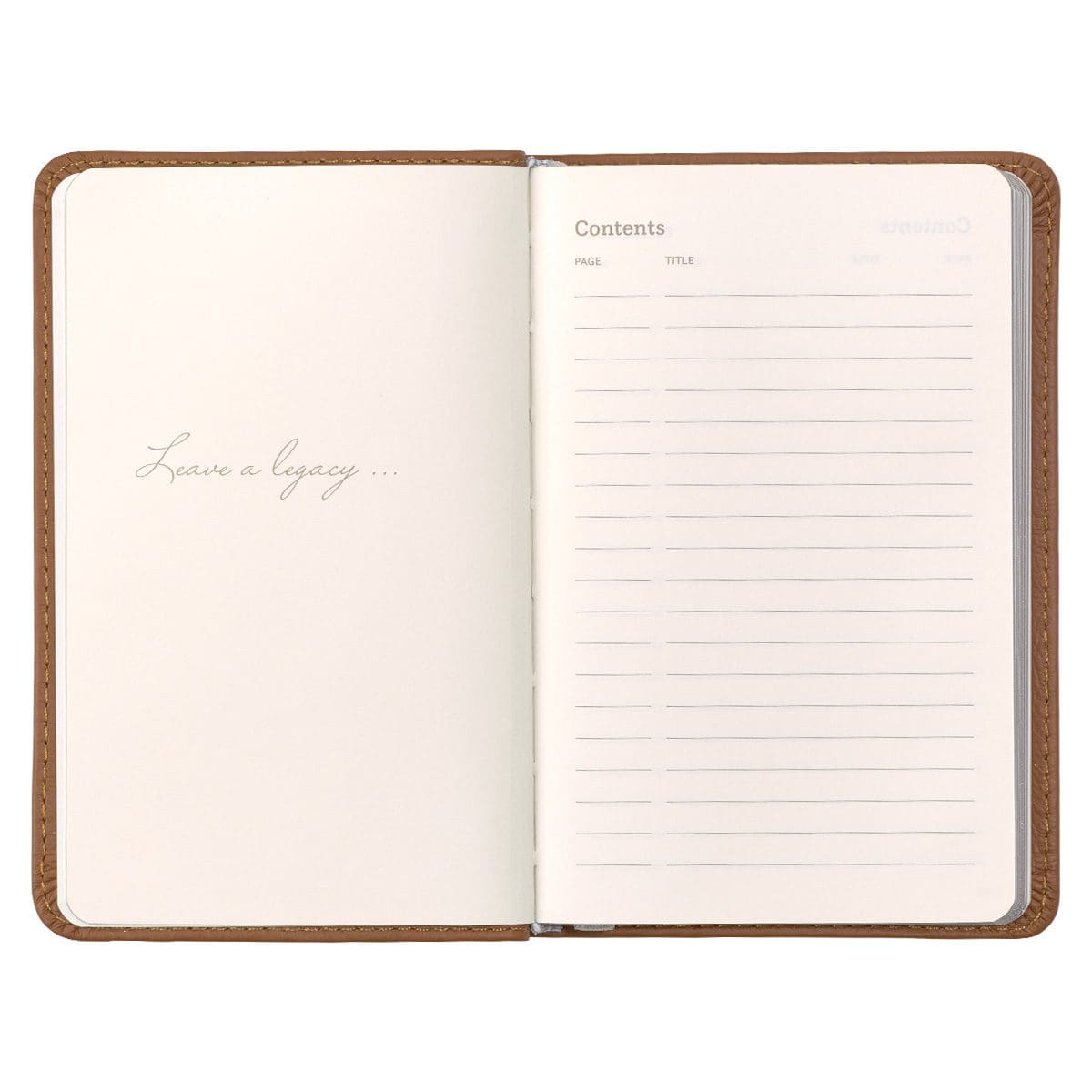 1230000122092_feature2 Leatherpress Biscotti Tan Genuine African Leather Pocket Journal - Image 4