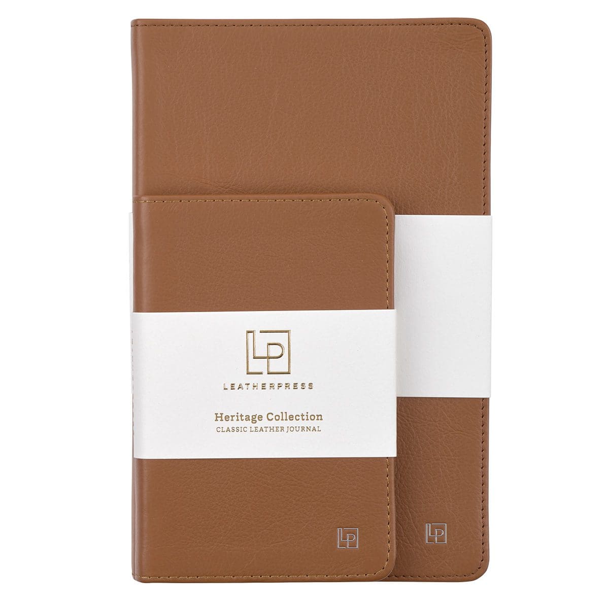 1230000122092_feature4 Leatherpress Biscotti Tan Genuine African Leather Pocket Journal - Image 6