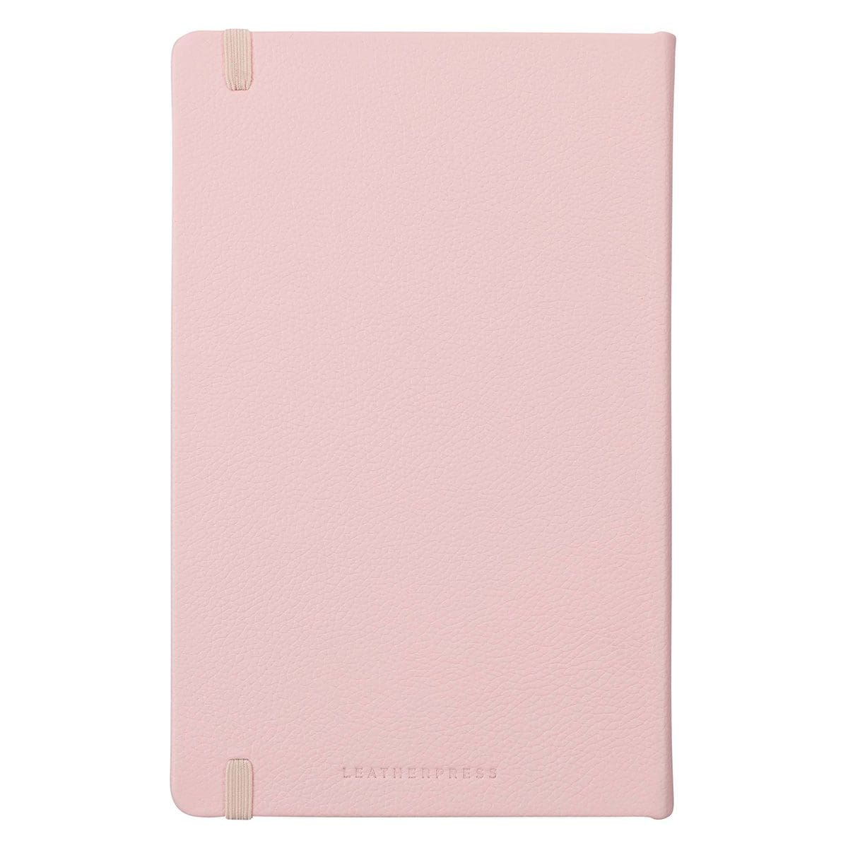 1230000122146_back Leatherpress Quartz Pink Genuine African Leather Notebook - Image 2