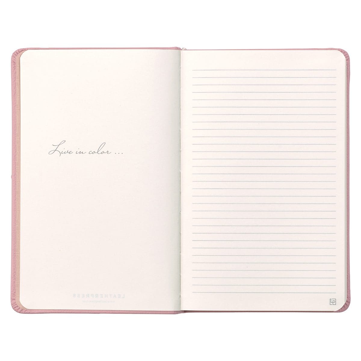 1230000122146_feature2 Leatherpress Quartz Pink Genuine African Leather Notebook - Image 4