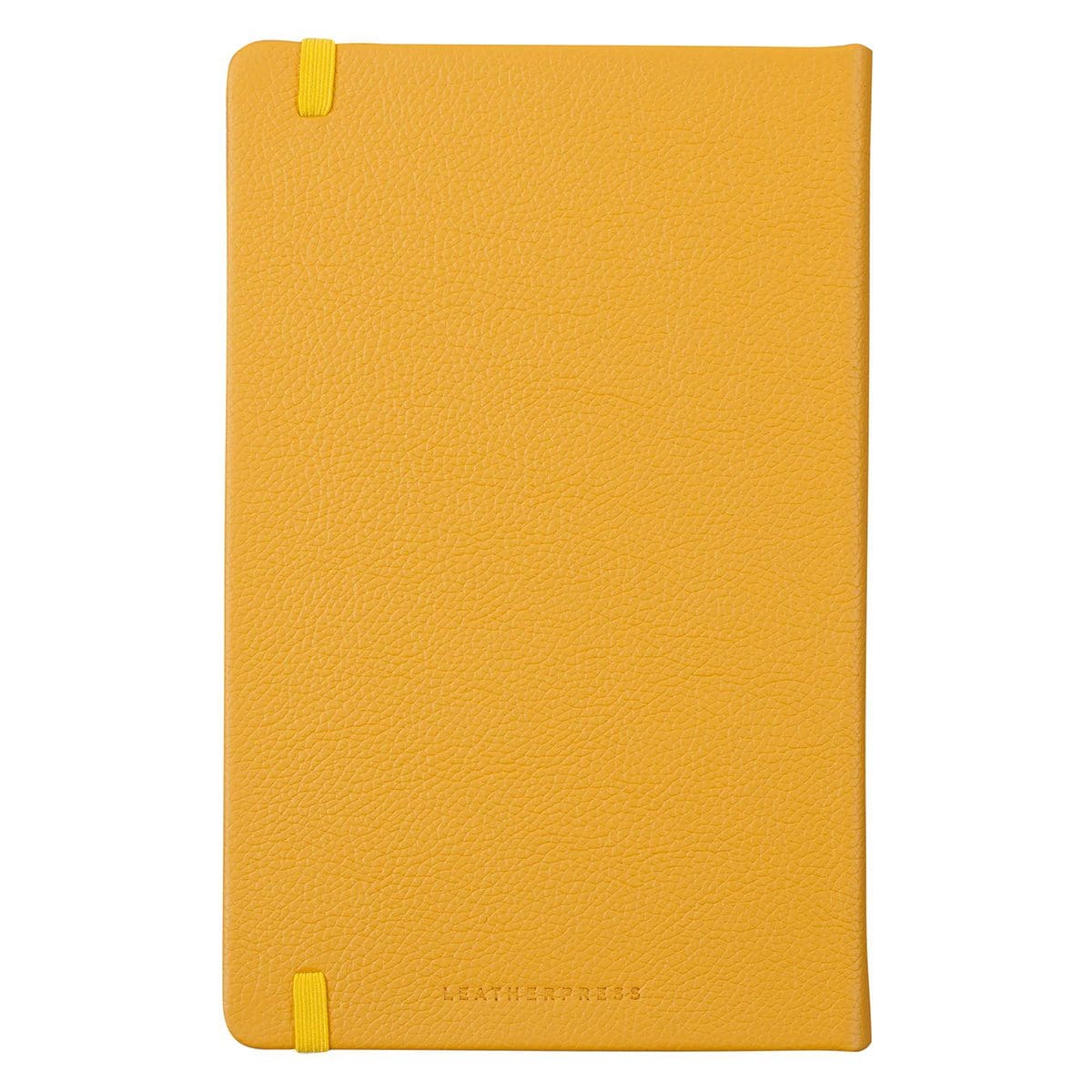 1230000122160_back Leatherpress Butter Yellow Genuine African Leather Notebook - Image 2