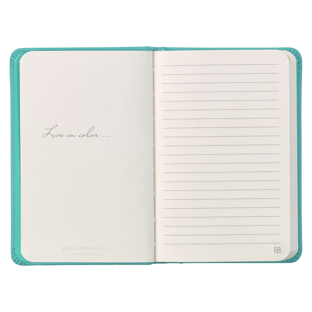 1230000122221_feature2 Leatherpress Reef Blue Genuine African Leather Pocket Notebook - Image 4