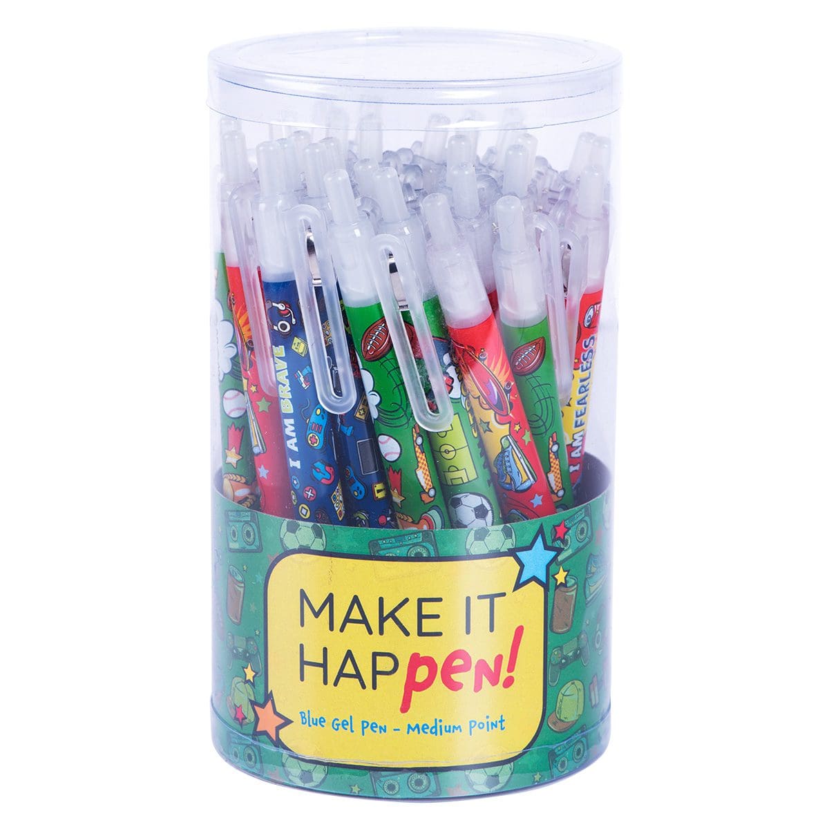 6006937157224_front Scribbler Pens For Boys Blue (Tub Of 30) - Image 1
