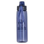 Play Hard, Pray Harder - Never Stop Praying Purple Plastic Water Bottle - Image 2