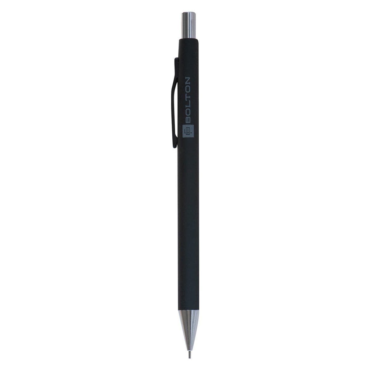 6006937159303_front Bolton Black Retractable Clutch Pencil - Flat Clicker - Image 1