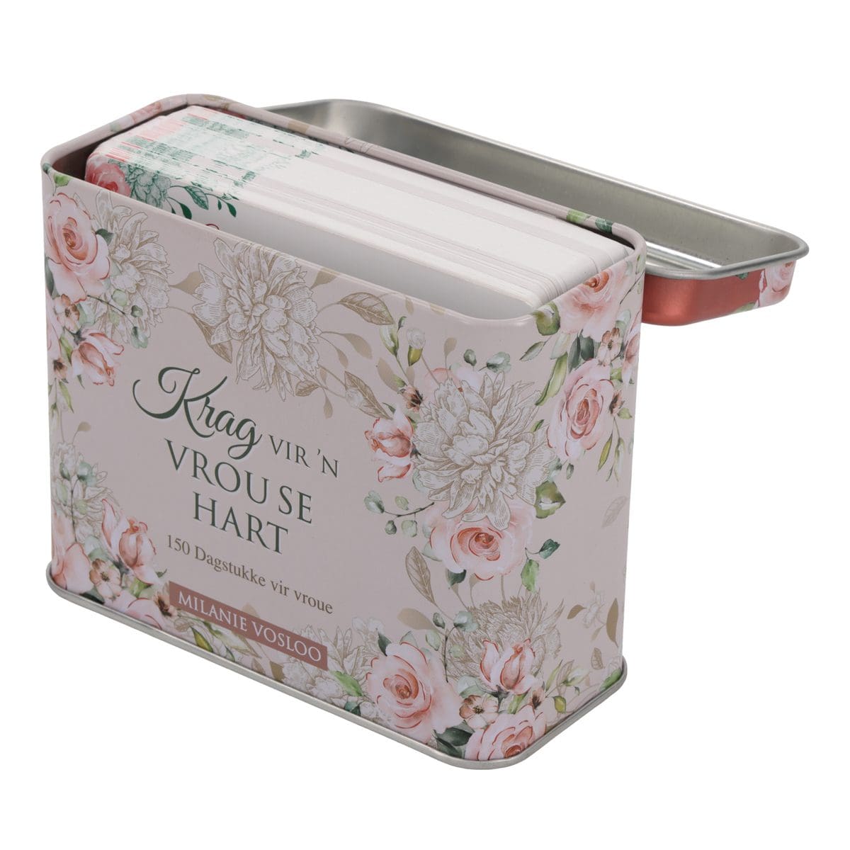 6006937159563_feature3 Krag vir ’n Vrou Se Hart Afrikaans Cards In Tin - 150 Dagstukke vir Vroue - Image 5