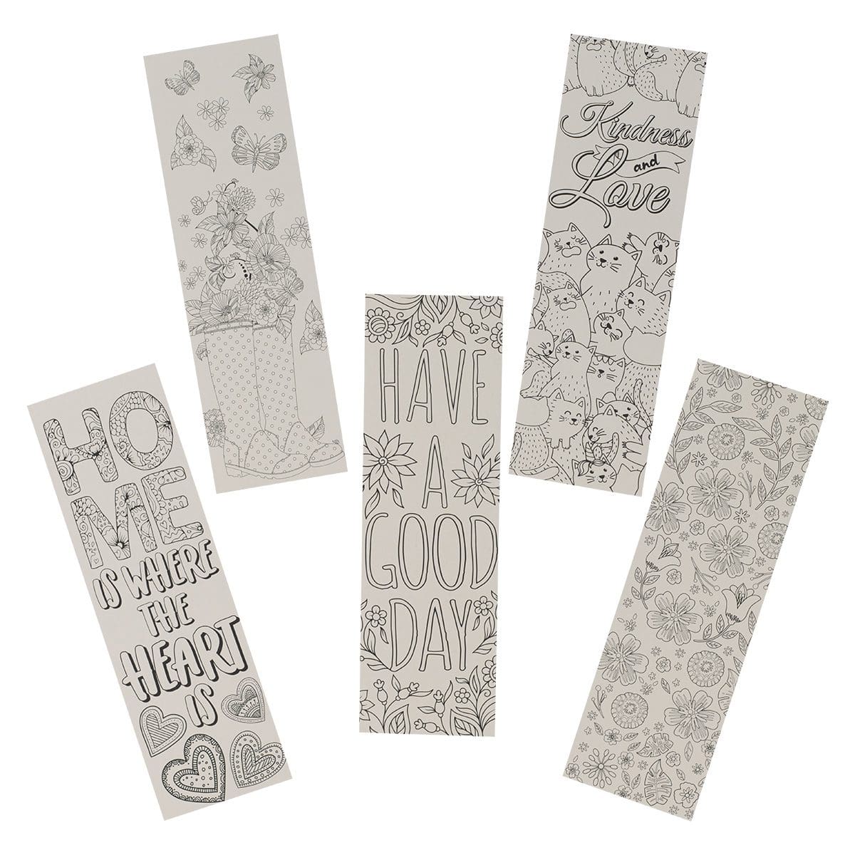 6006937160040_feature1 Love Set Of 5 Coloring Bookmarks - Image 3