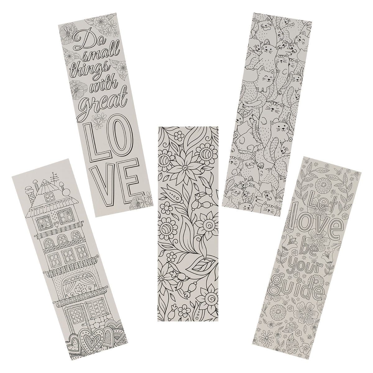 6006937160040_feature2 Love Set Of 5 Coloring Bookmarks - Image 4