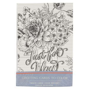 Just For You Coloring Greeting Card Set With Envelopes