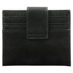 Genuine African Leather Black Wallet With Clip Closure - Image 2