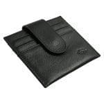 Genuine African Leather Black Wallet With Clip Closure - Image 3