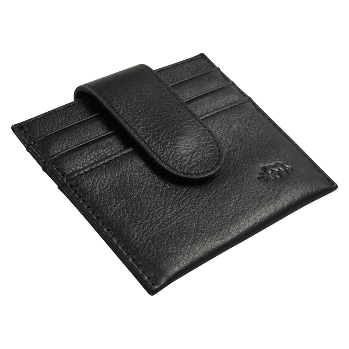 6006937162099_feature1 Genuine African Leather Black Wallet With Clip Closure - Image 3