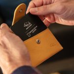 Genuine African Leather Yellow Wallet With Clip Closure - Image 4