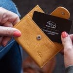 Genuine African Leather Yellow Wallet With Clip Closure - Image 5