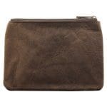 Genuine African Leather Medium Dark Brown Coin Purse - Image 2