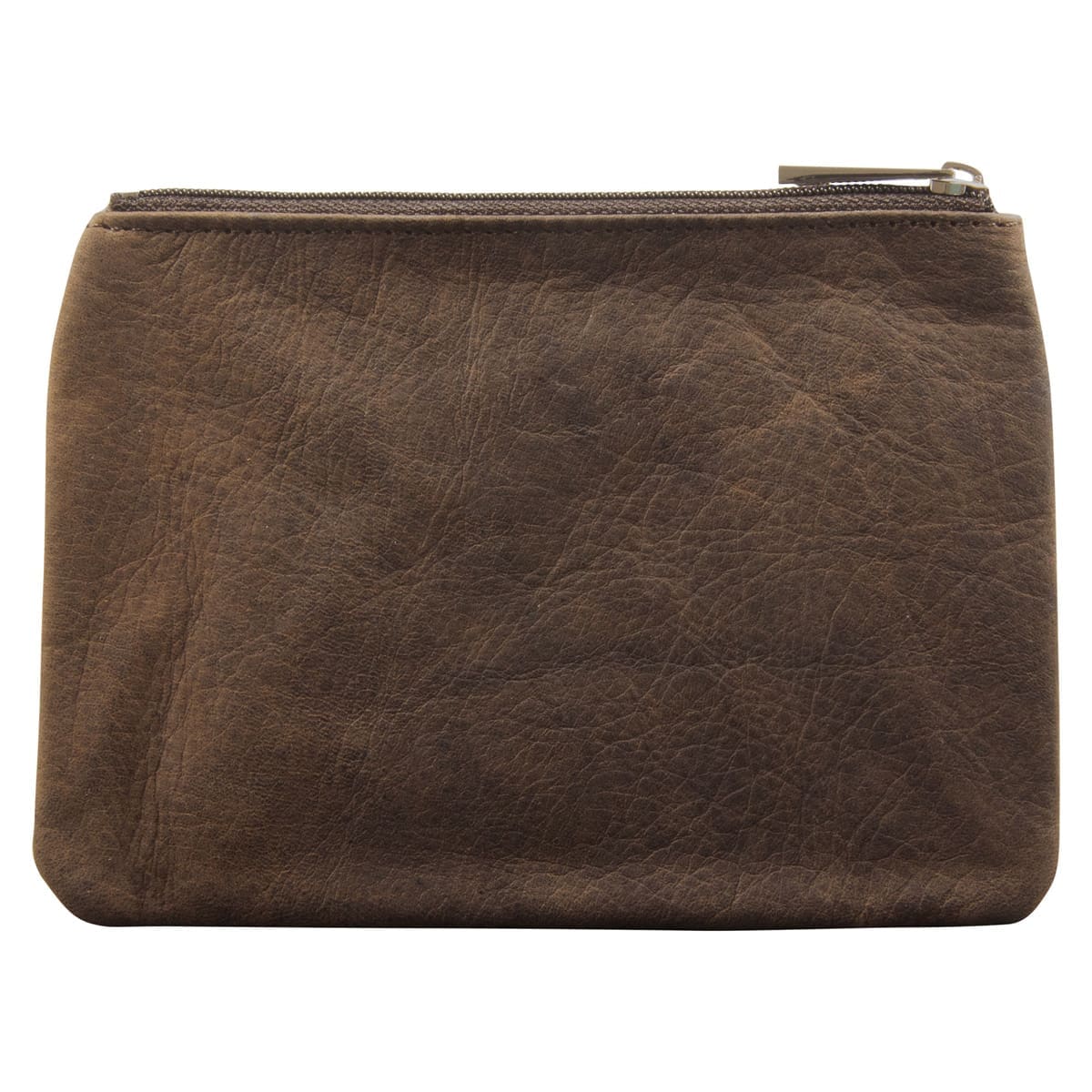6006937162211_back Genuine African Leather Medium Dark Brown Coin Purse - Image 2