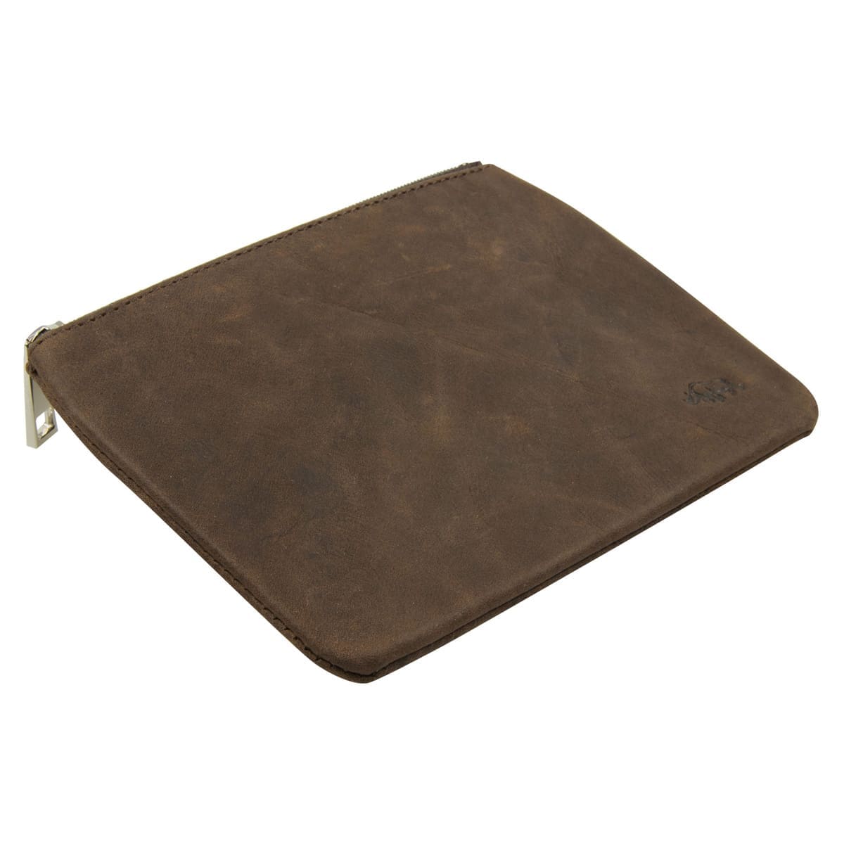 6006937162211_feature1 Genuine African Leather Medium Dark Brown Coin Purse - Image 3