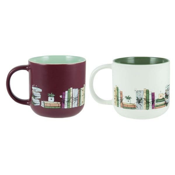 I Love Books Two Piece Ceramic Mug Set - Image 2