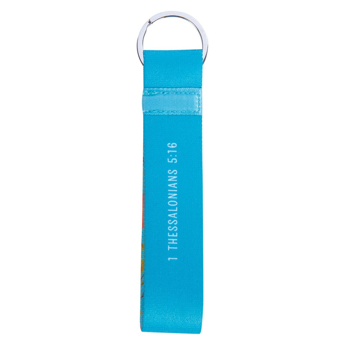 6006937166608_back Be Joyful Always Neoprene Wristlet Key Ring - Image 2