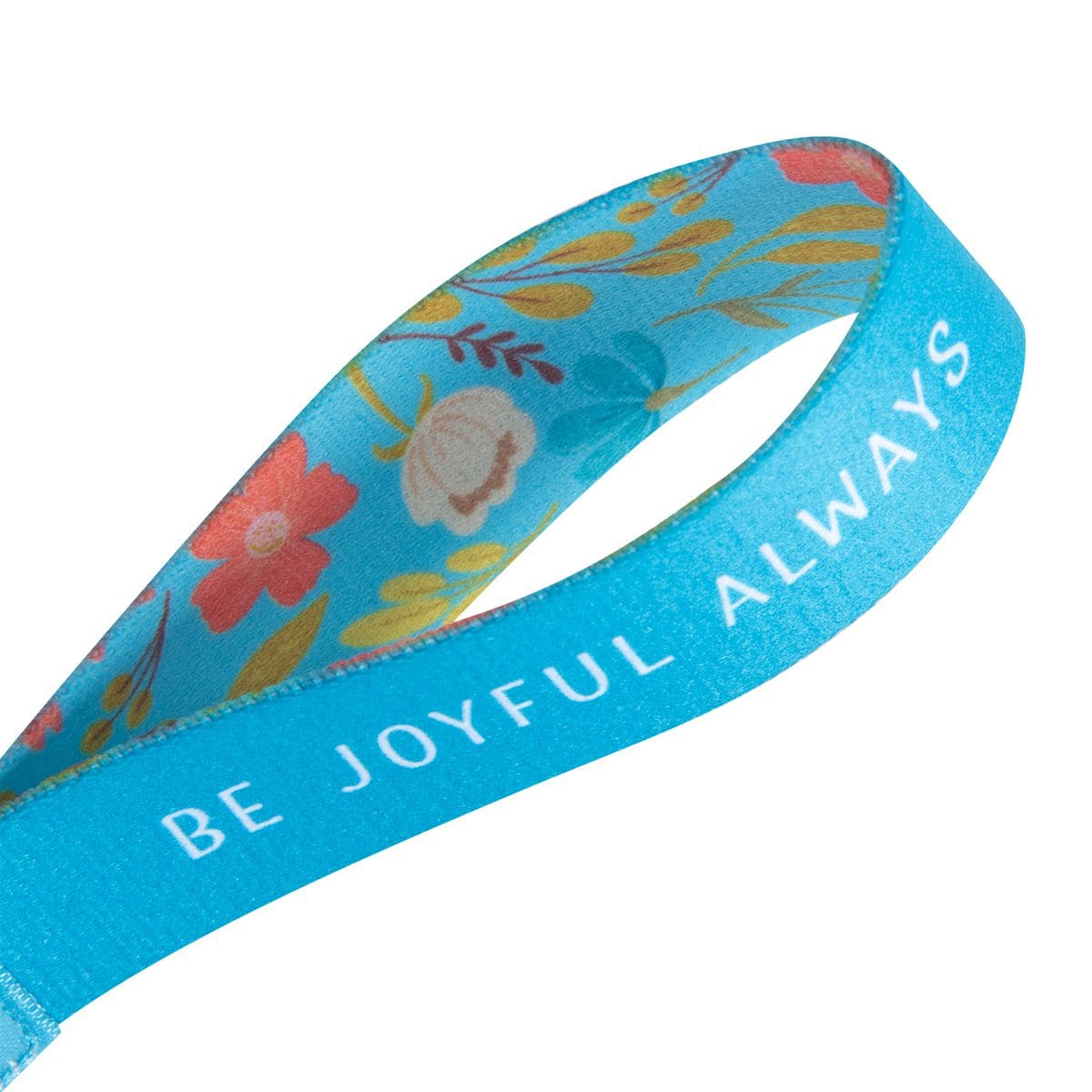 6006937166608_feature1 Be Joyful Always Neoprene Wristlet Key Ring - Image 3