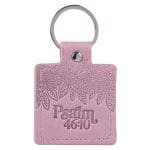 Be Still and Know Metal and Faux Leather Key Ring - Image 2