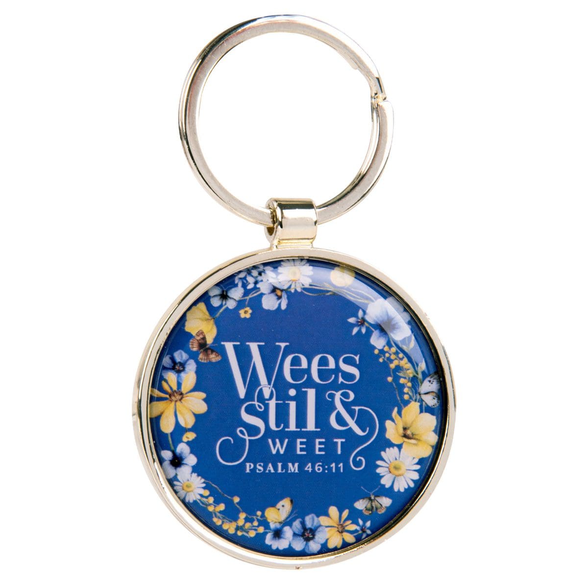6006937166912_front Wees Stil en Weet Afrikaans Epoxy Metal Key Ring - Image 1