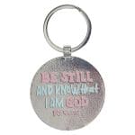 Be Still and Know that I am God Epoxy Metal Key Ring - Psalms 46:10 - Image 2