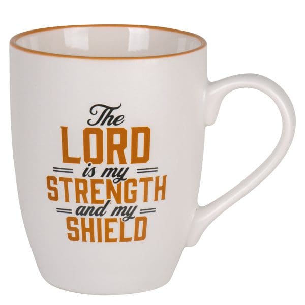 The Lord Is My Strength and My Shield Ceramic Mug - Image 1