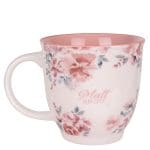 I Am with You Always Ceramic Mug with Pink Interior - Image 2