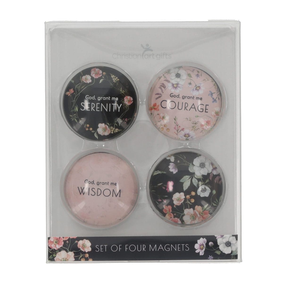 6006937169036_front Serenity Prayer Four-Piece Glass Magnetic Set - Image 1