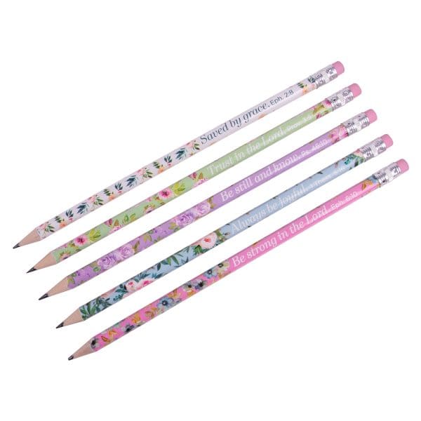 Floral Watercolor Tub of 50 Pencils - Image 3