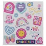 Wonderfully Made Purple Stainless Steel Water Bottle with Decorative Sticker Sheet - Image 5