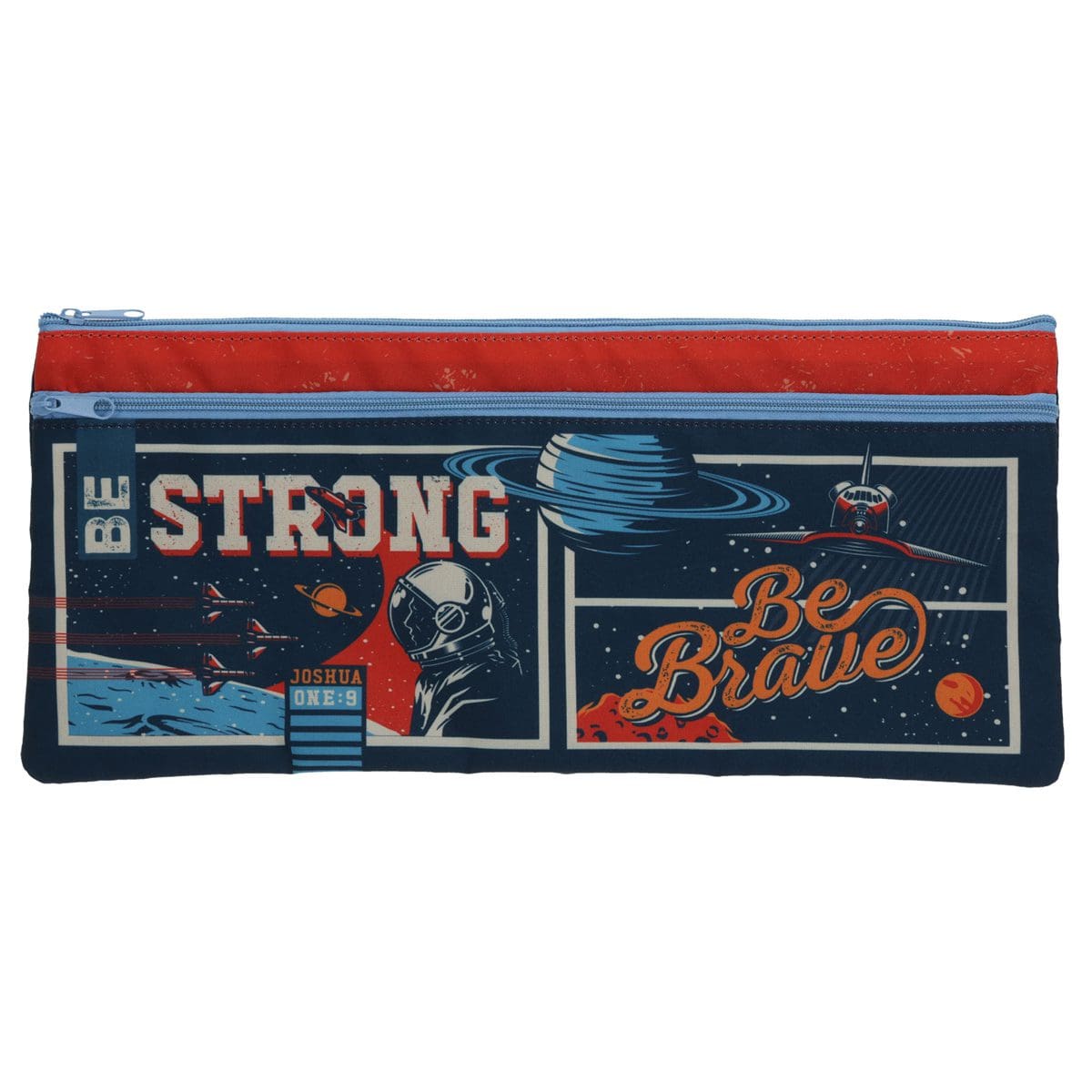 6006937170506_front Be Strong Be Brave Canvas Pencil Case - Image 1