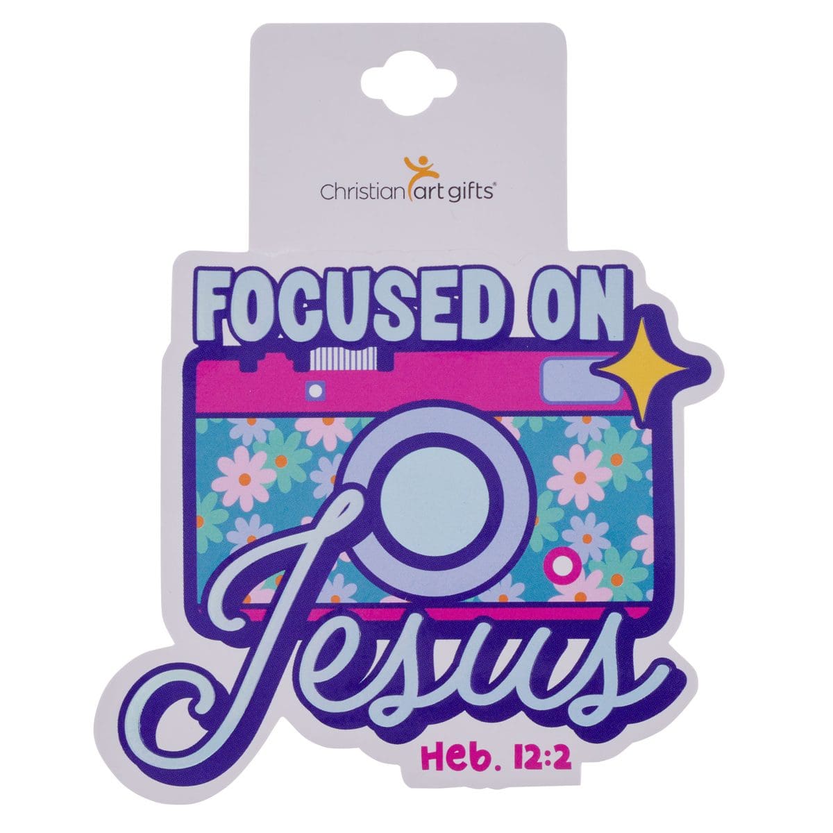 6006937170872_front Focused on Jesus Sticker - Image 1
