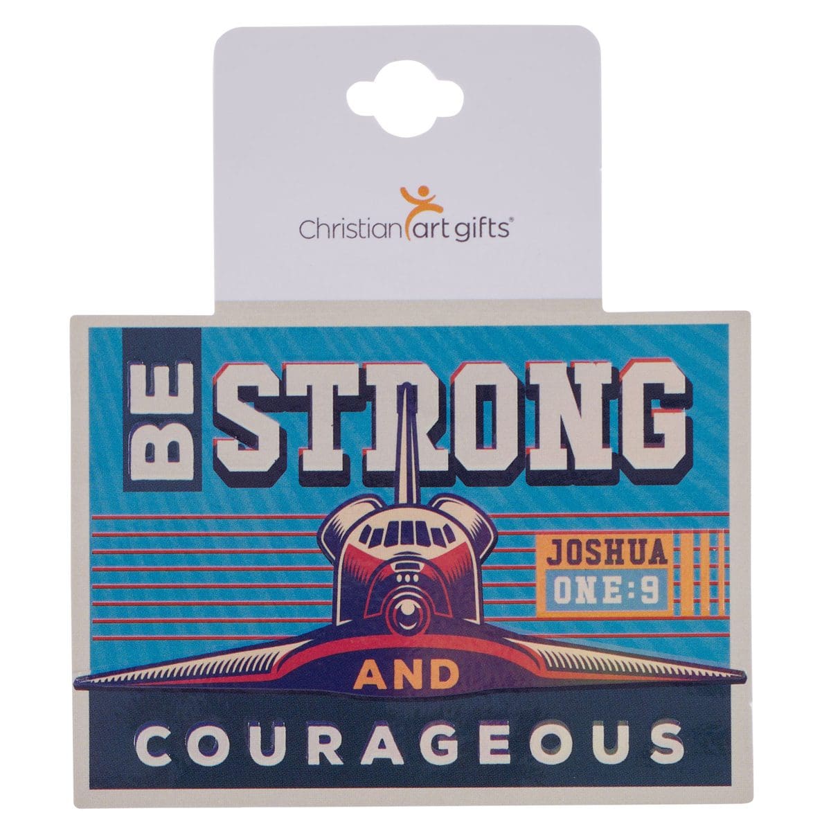 6006937170957_front Be Strong and Courageous Sticker - Image 1